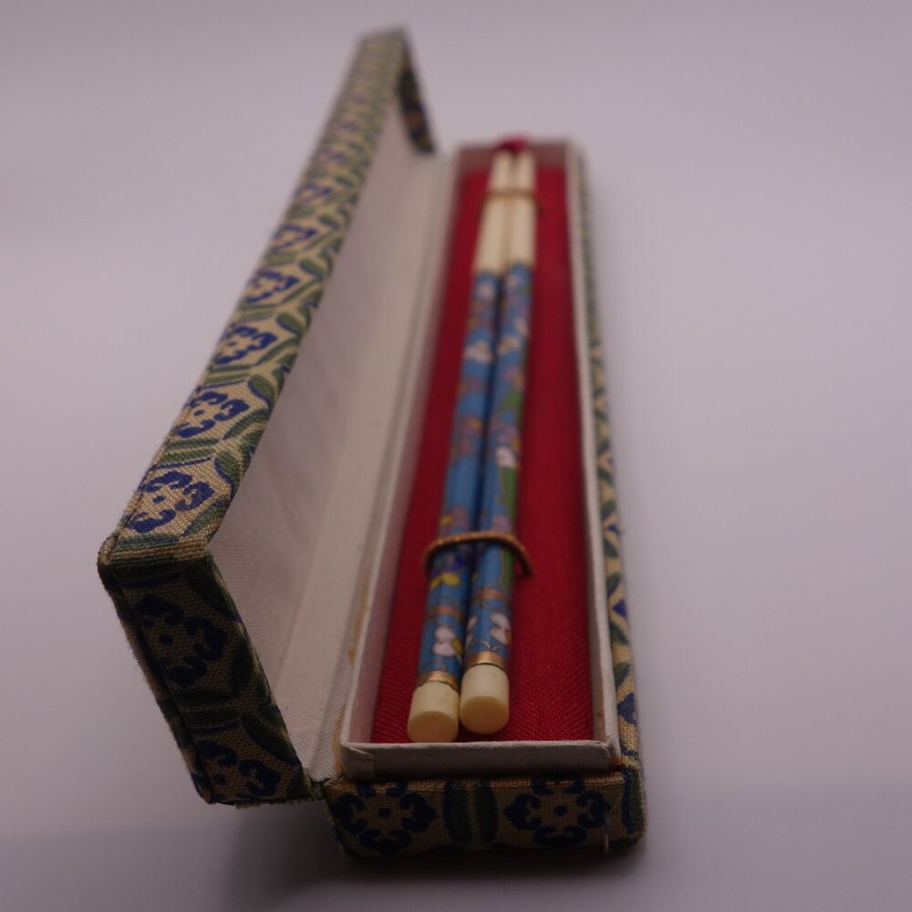 Flower Pattern Chop Sticks with Box